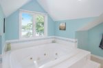 Huge jetted tub is a great romantic spot